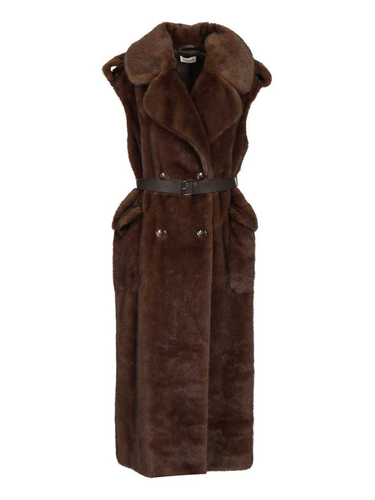 Sleeveless Coat Giacche Marrone