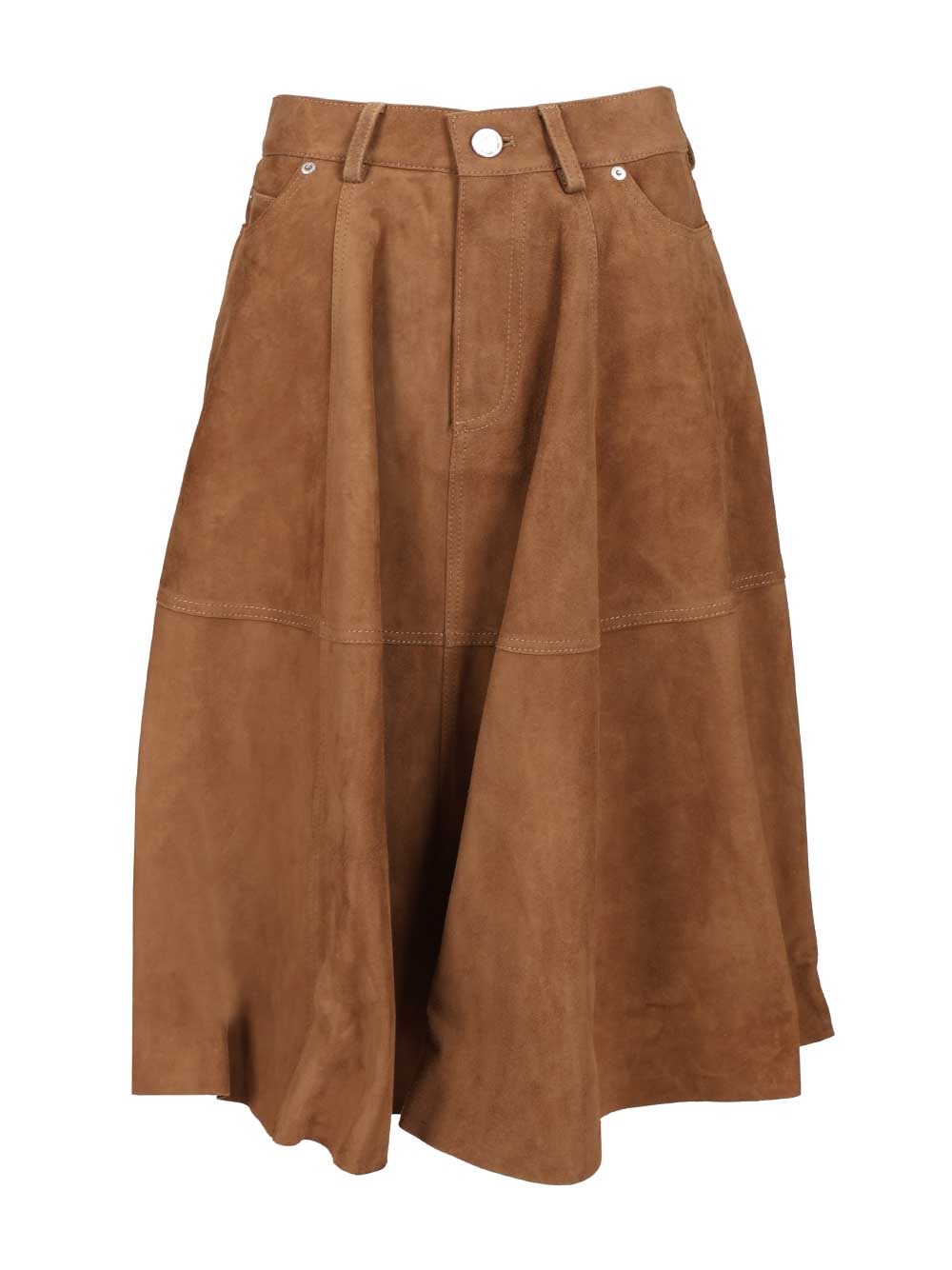 Ami Suede Skirt Gonne - Marrone | 2ff06b115fca7975cf977d57b322046fea612e96