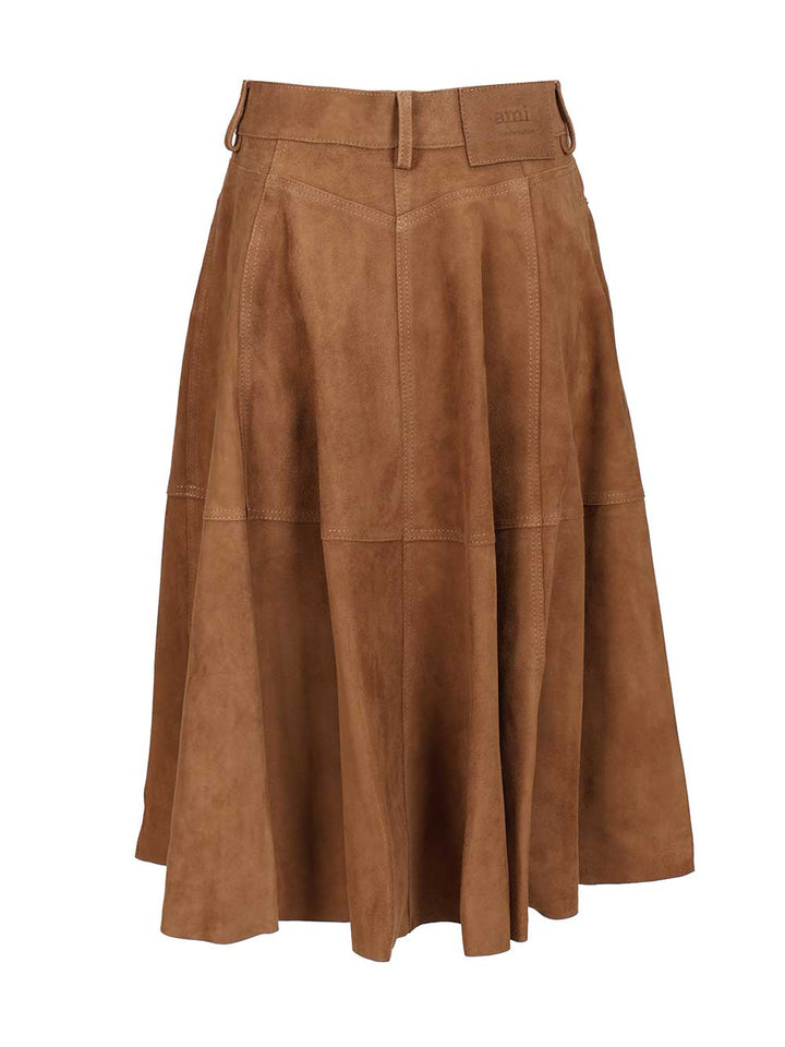 Ami Suede Skirt Gonne - Marrone | 3cfb81907e6a5496dbdfb62652d6db4689aeb3f4