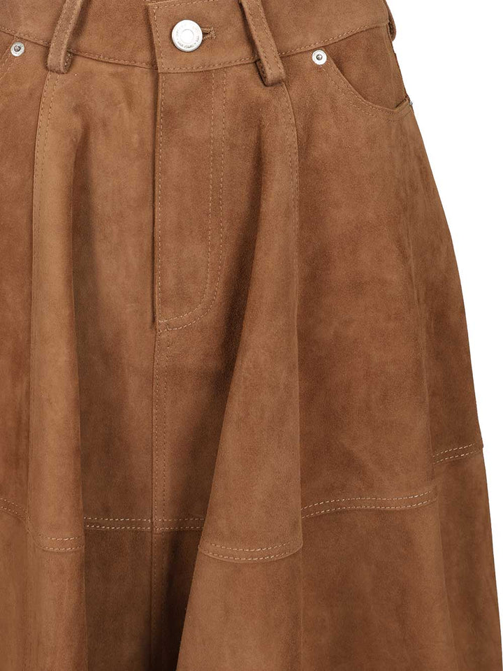 Ami Suede Skirt Gonne - Marrone | f81fe62bb217ceb08ea0ed912ca1adda0301199f