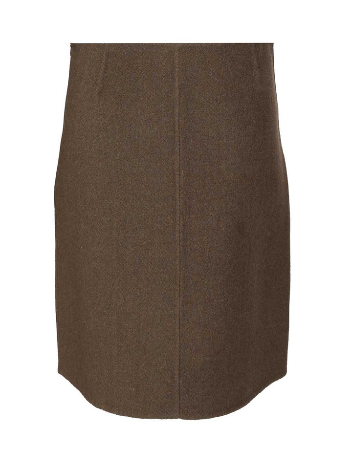 P.A.R.O.S.H. Midi Skirt Gonne - Verde | e82e2d8ce8273ad381d14af918a54a7f370f30cf