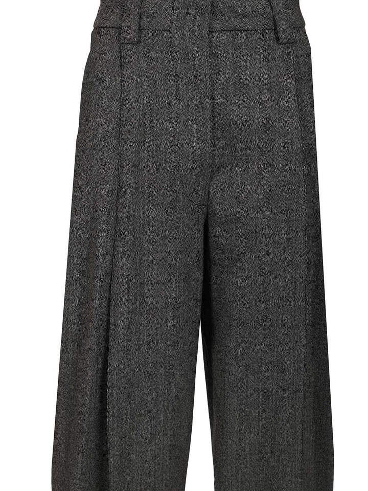 Thelatest Wide Trousers - Grey | 3adfe6902649b8d260635c6a3f3d8a817e33162d