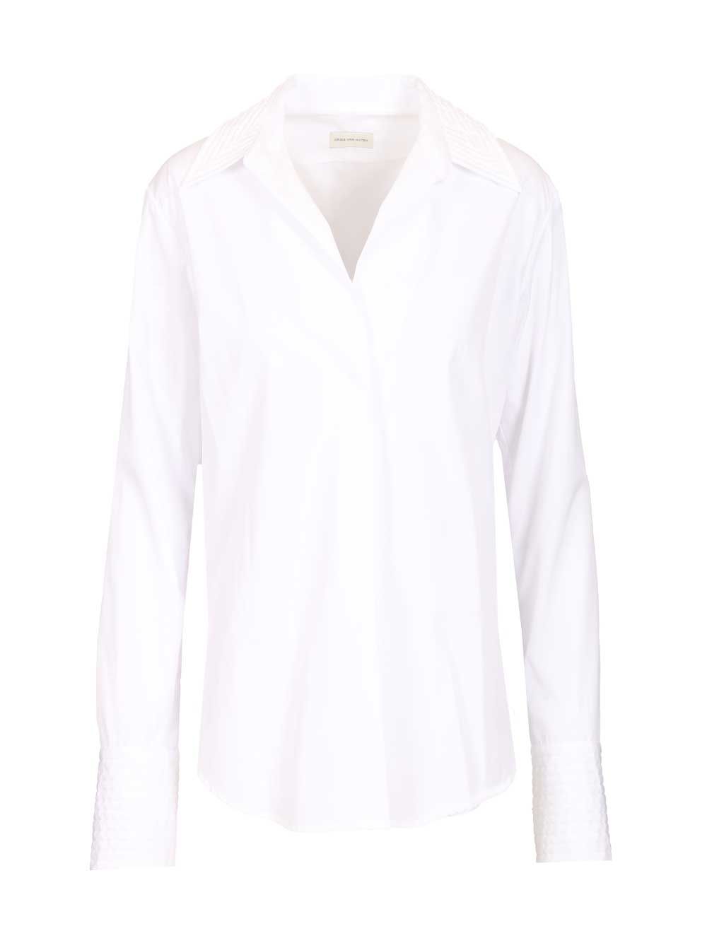 Dries Van Noten Celinta Cotton Shirt Shirts - Bianco | 5e88d2fb19212aca4b98313e7fc3c57da57d3a2f