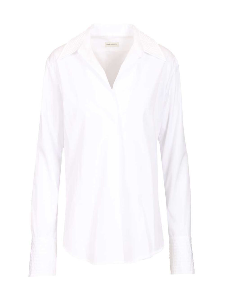 Dries Van Noten Celinta Cotton Shirt Shirts - Bianco | 5e88d2fb19212aca4b98313e7fc3c57da57d3a2f