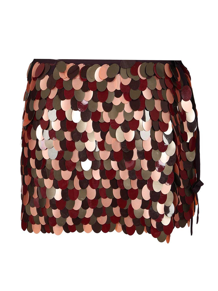 Dries Van Noten Mini Skirt With Maxi Sequins Gonne - Bordeaux | 06a83d360c3fcd25f9c8087cb8612feb419aacfb