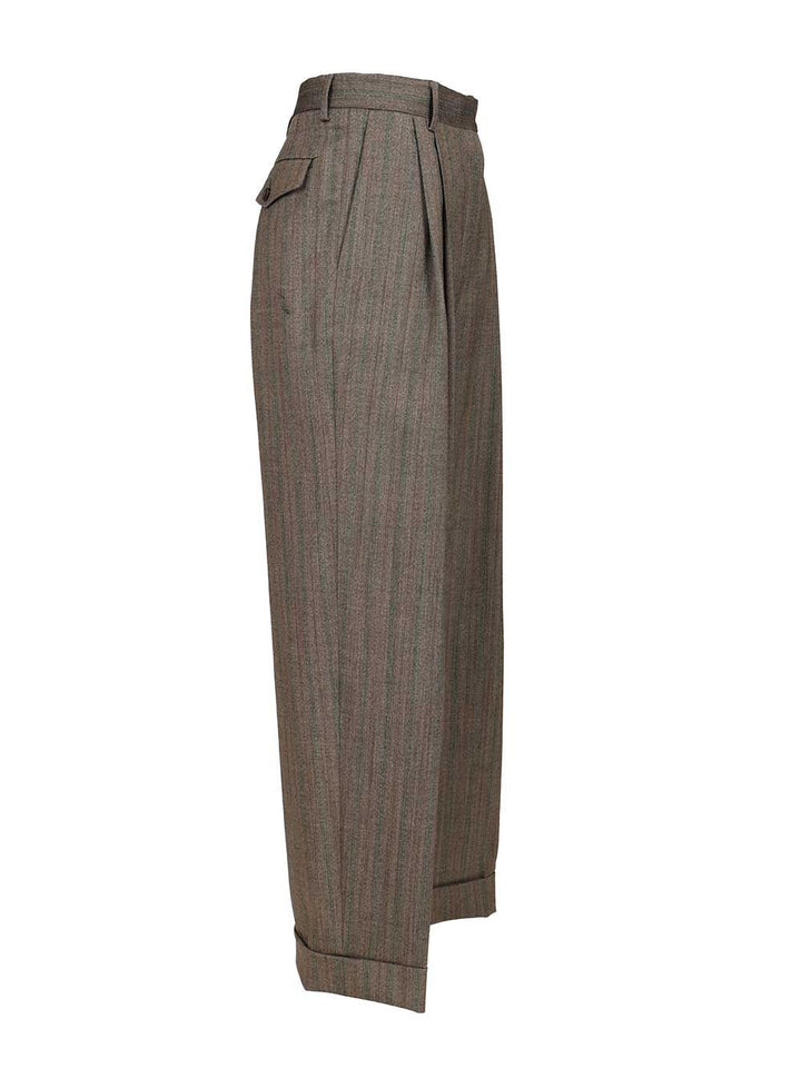 Dries Van Noten Pleated Trousers - Grey | 52065758c11e51f6d0fd8ecca2180ced91ef229b