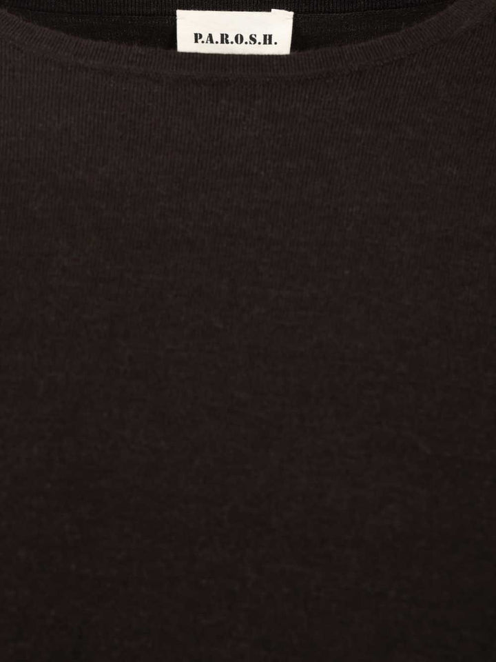 P.A.R.O.S.H. Wool Knit Dress Abiti - Marrone | 7fa550a373ac28937e92131d66d0c1d3645dae59