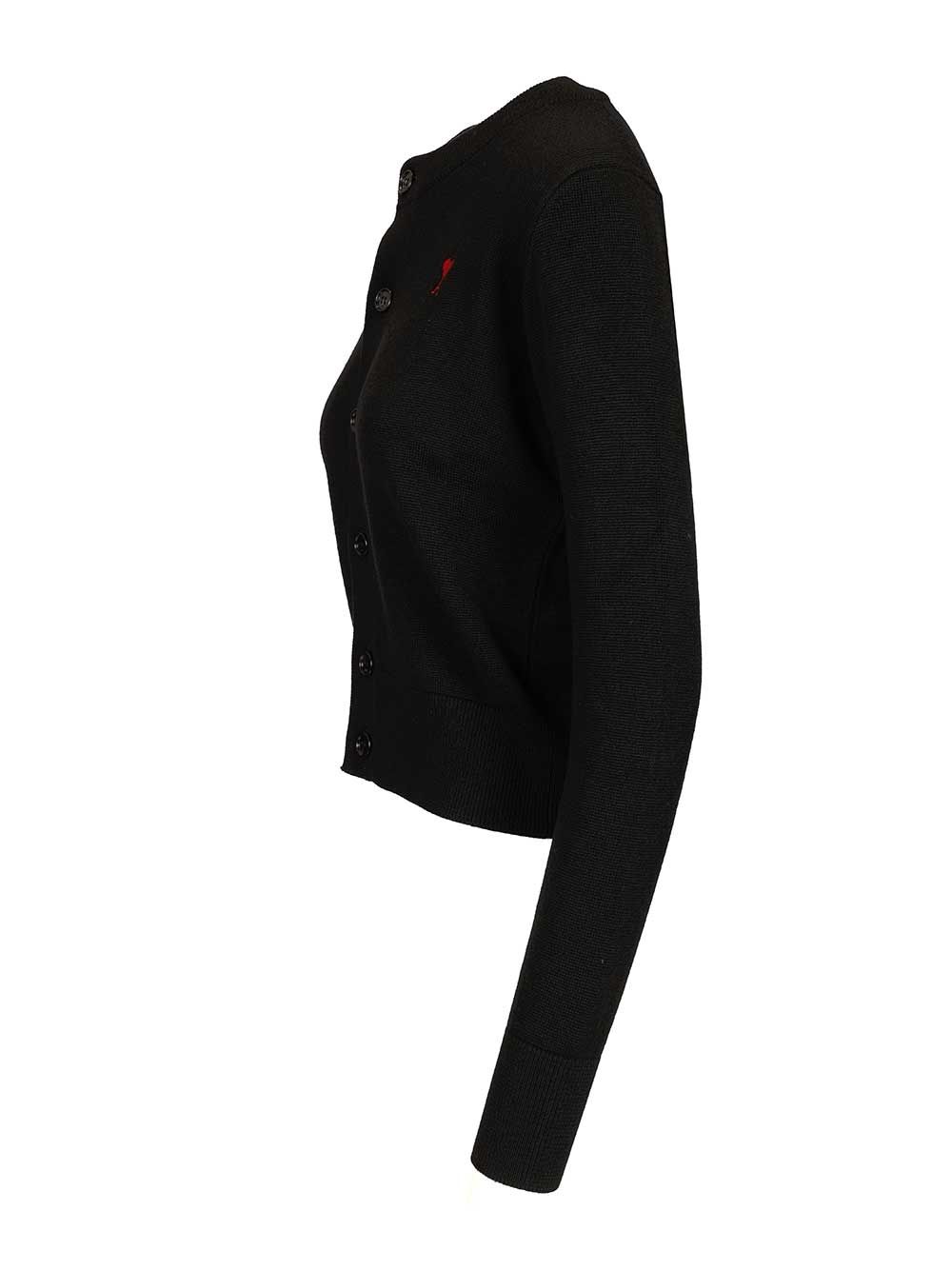 Ami Ami De Coeur Cardigan Knitwear - Nero | b1b7a8dc774294d9908ebd1b1b98b7ede32bfbcd