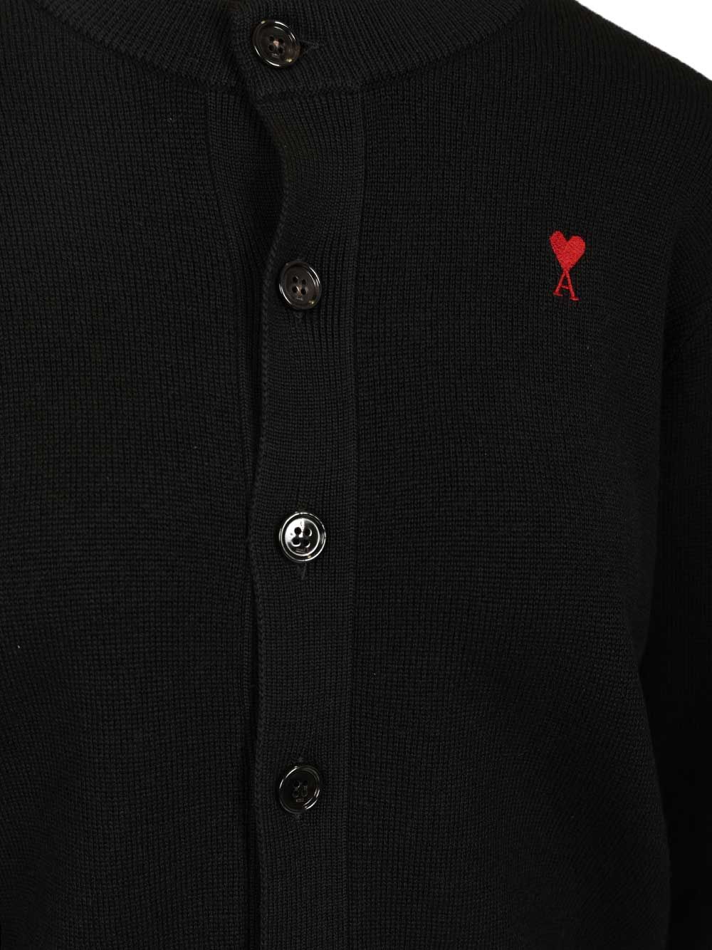 Ami Ami De Coeur Cardigan Knitwear - Nero | b265972b74a684869c85888b66193b6564924936