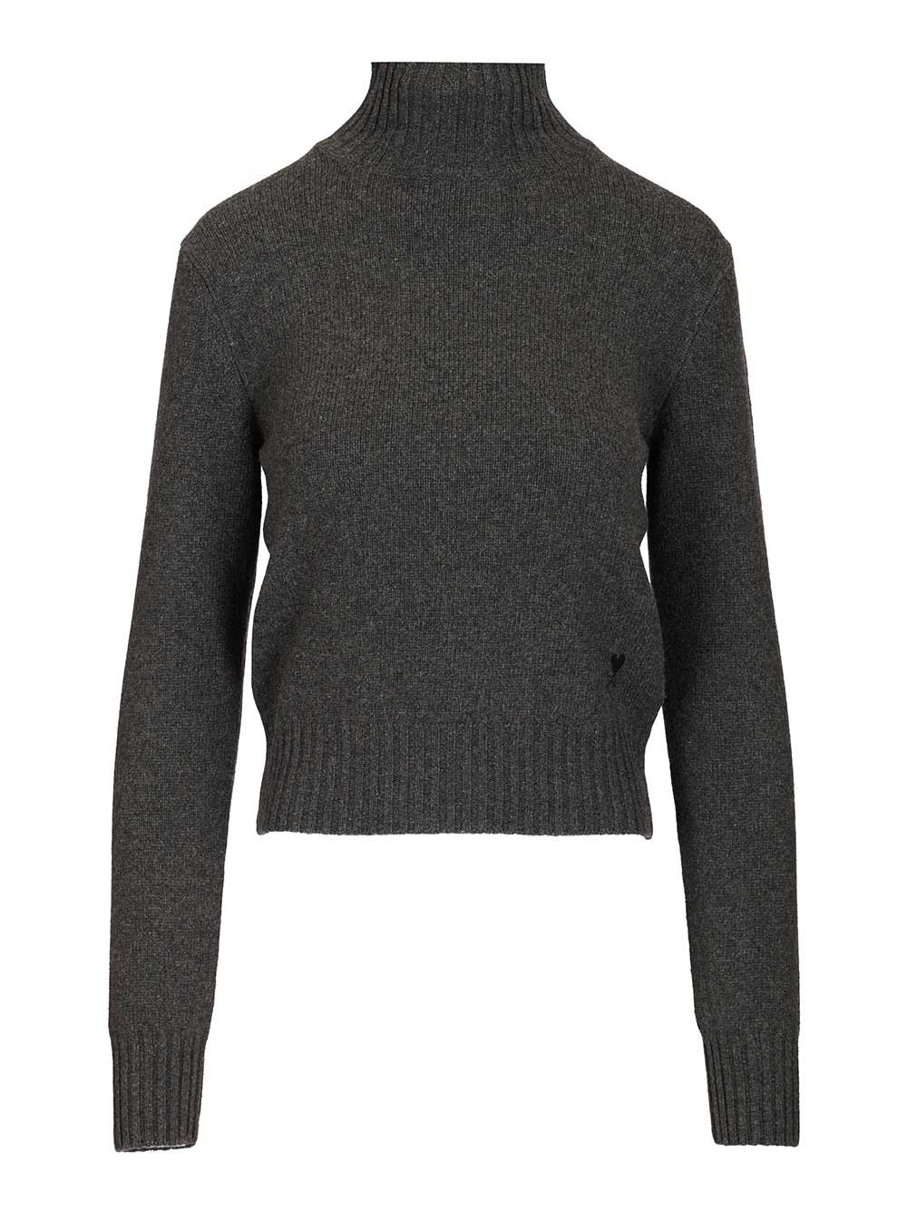 Ami Turtleneck Sweater Knitwear - Nero | dc6e3183a375bdfe466b3185d54ee48fa6c2889d