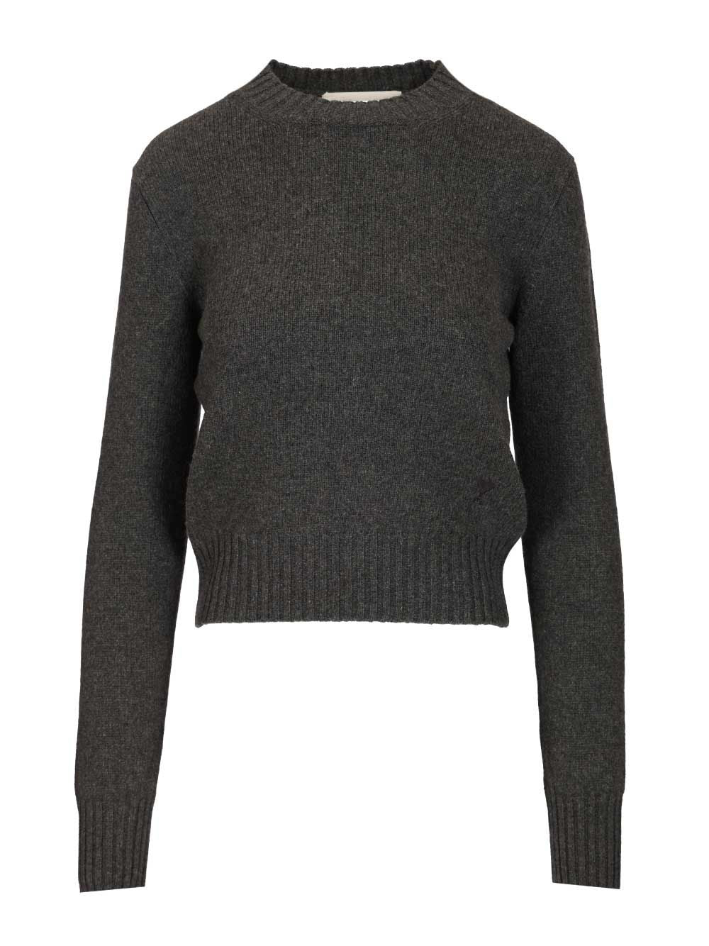 Ami Wool And Cashmere Sweater Knitwear - Nero | df6aa87585fbe3fdea3aade2ccb9b3cde686967f