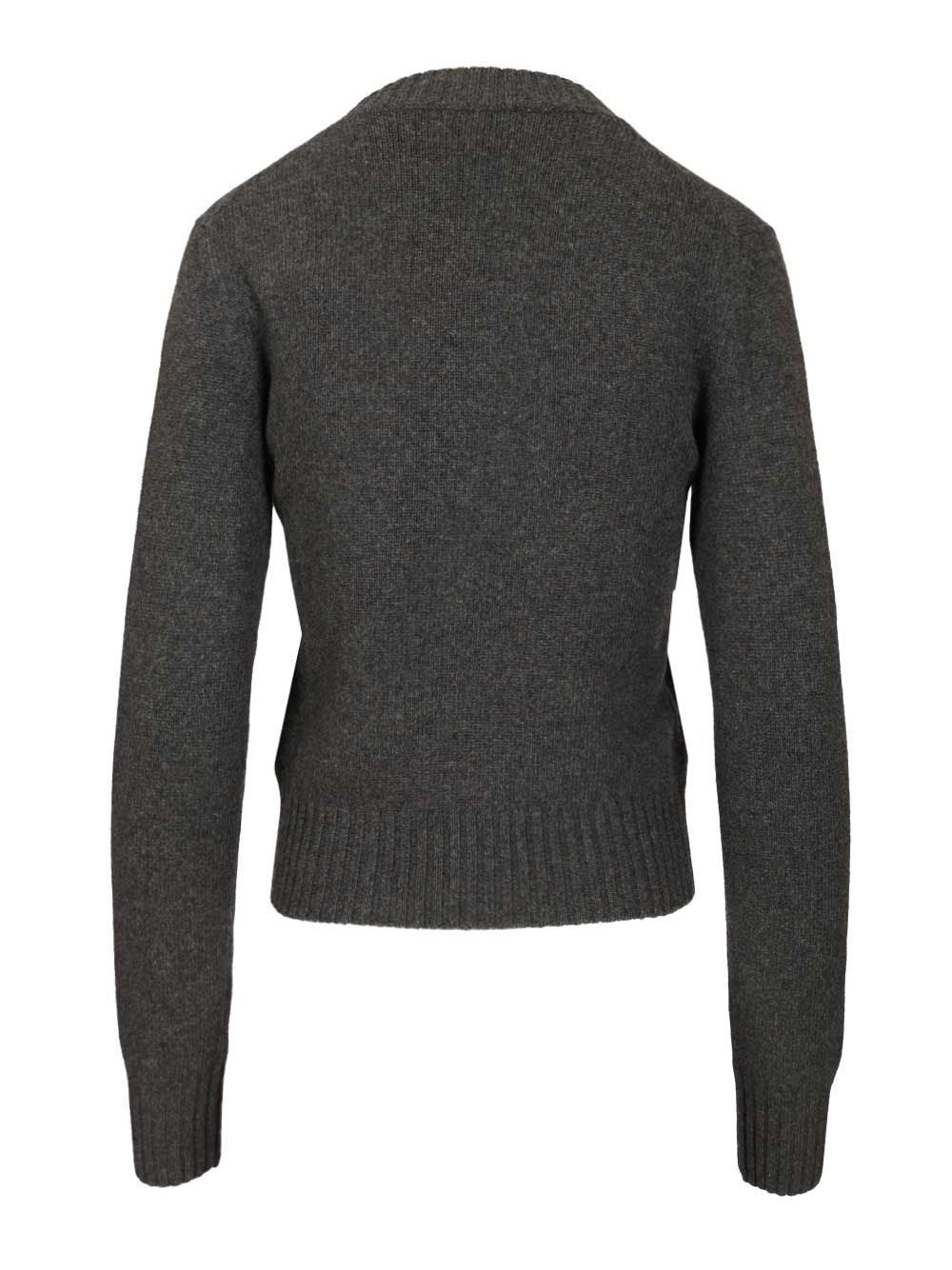 Ami Wool And Cashmere Sweater Knitwear - Nero | 106f09c81c88e03fc2347d2ac582bfd2ba4f9a36