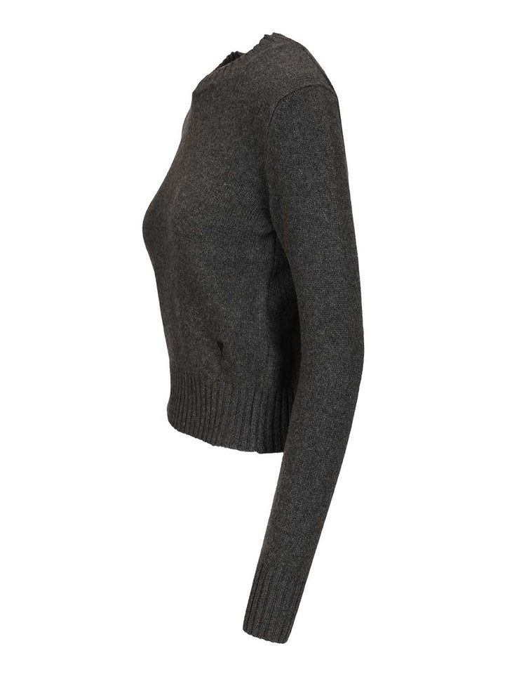 Ami Wool And Cashmere Sweater Knitwear - Nero | ac8ba2c0f79ad36d7ab381993c33f645846c7b75