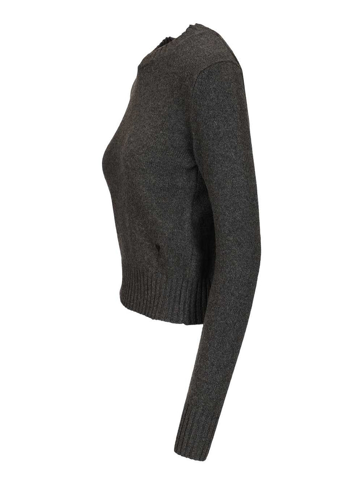 Ami Wool And Cashmere Sweater Knitwear - Nero | 8649e378f1fe95aa9d5d2a02e900764dfcb47de5