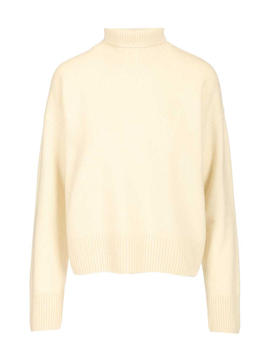 Turtleneck Sweater Knitwear Bianco