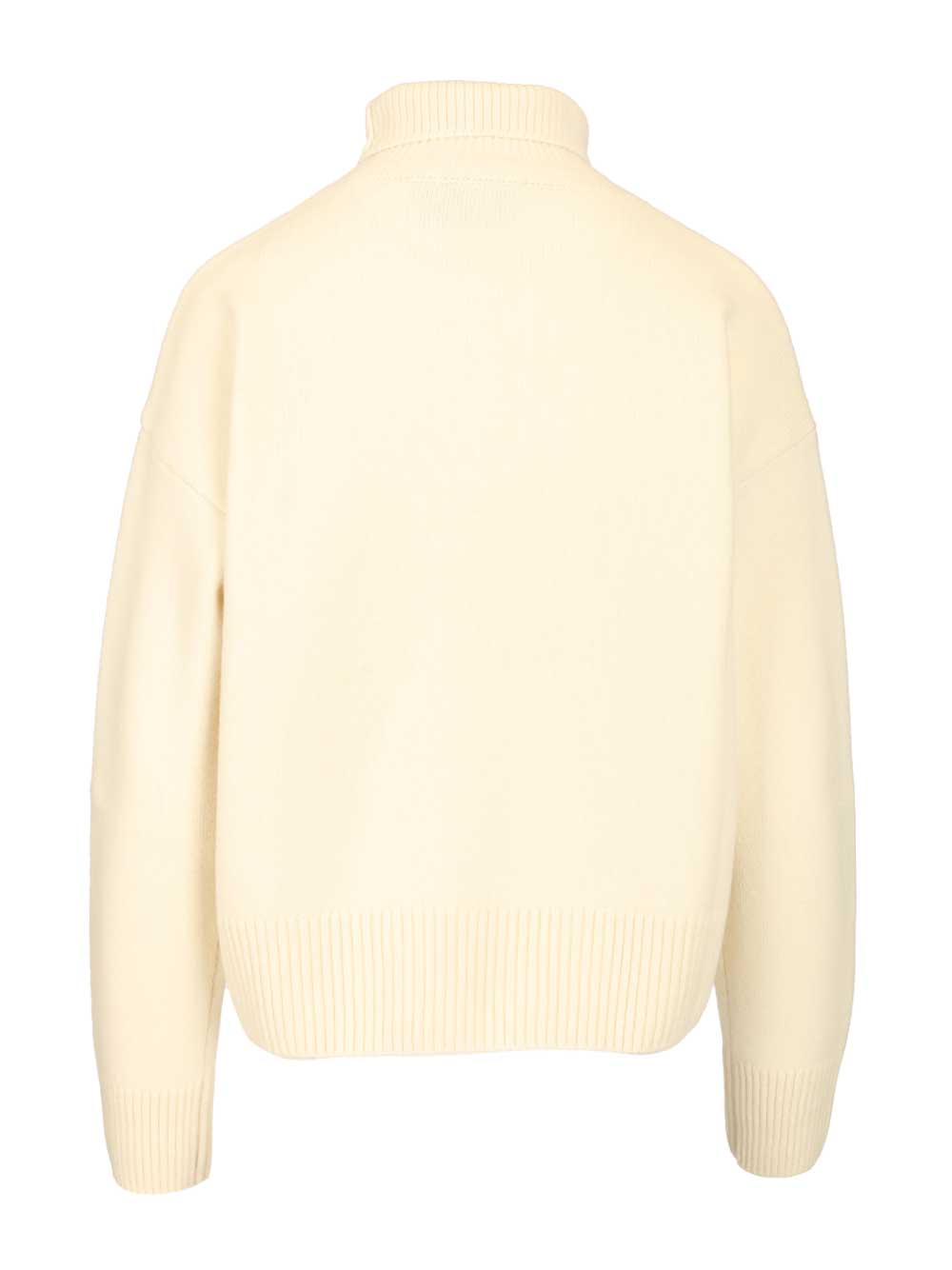 Ami Turtleneck Sweater Knitwear - Bianco | bfaf737d5287fa3b708de13fa9c92d4a0f17bd76