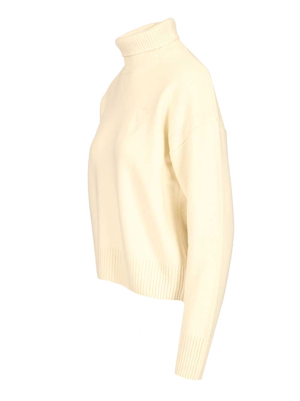 Ami Turtleneck Sweater Knitwear - Bianco | 6a8b3751186ddca04194cd56d0df4f5bbf2b747c