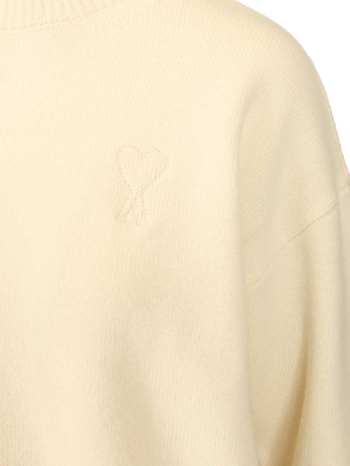 Ami Turtleneck Sweater Knitwear - Bianco | aedfb996e22b2beccca22bb8cd5df2ddf38634af