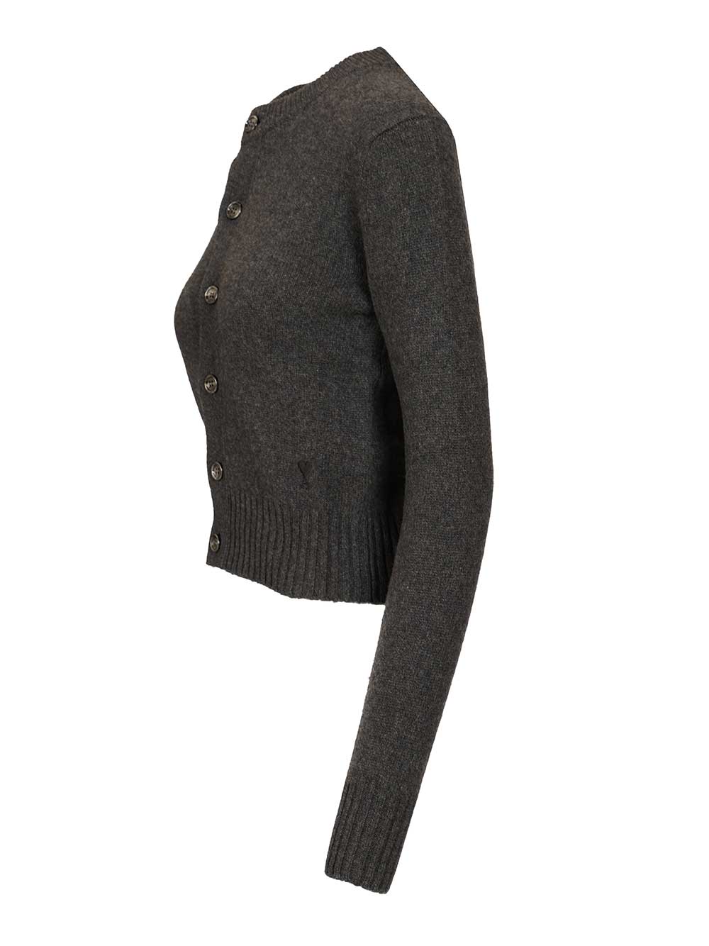 Ami Wool And Cashmere Cardigan Knitwear - Nero | 318c8e45c3fcebf20e83556ba688deb35562c500