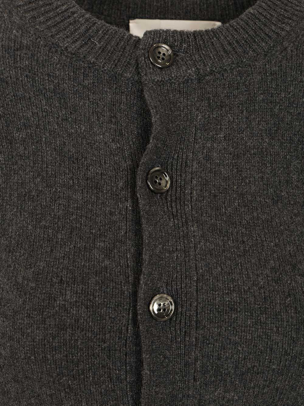 Ami Wool And Cashmere Cardigan Knitwear - Nero | be71d6110a3c656de0b8d6d05b5c811b0c808e7a