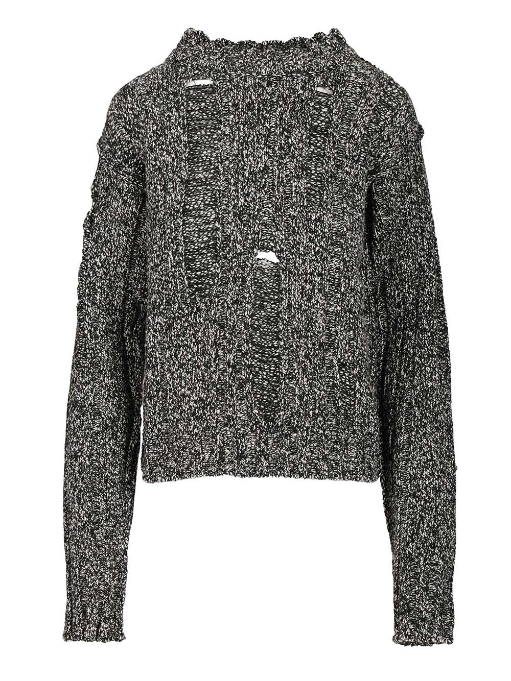Durazzi Milano Mouliné Sweater Knitwear - Nero | 8c186242eaf318907247031d6d8c5de8569949fe