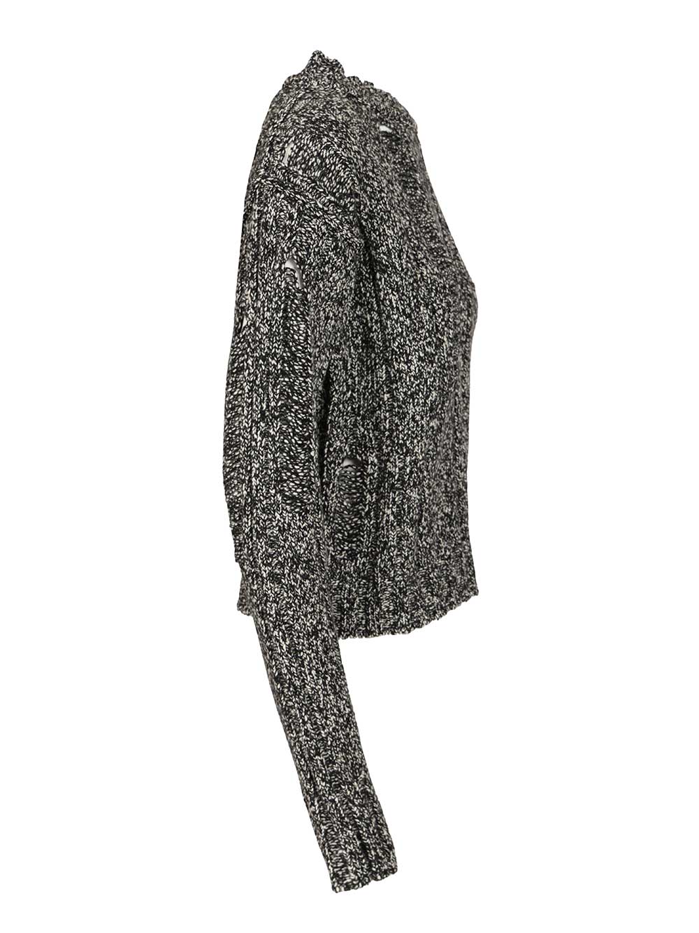 Durazzi Milano Mouliné Sweater Knitwear - Nero | 474859e95f92568a797f16332c333122efe4c196