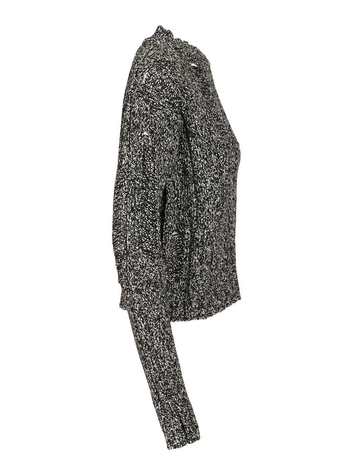 Durazzi Milano Mouliné Sweater Knitwear - Nero | 474859e95f92568a797f16332c333122efe4c196