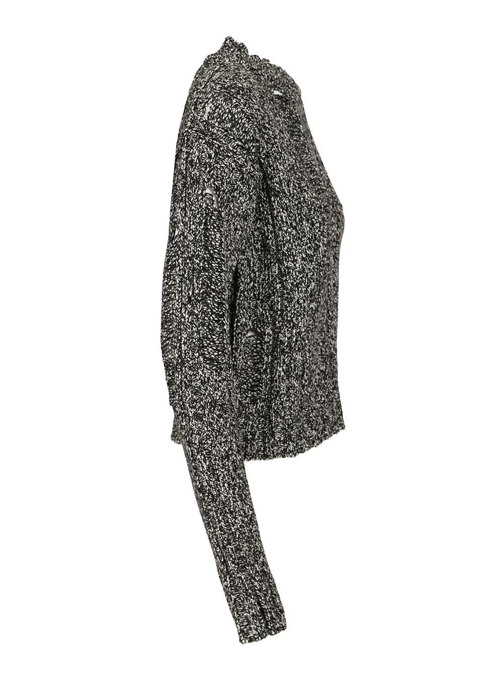 Durazzi Milano Mouliné Sweater Knitwear - Nero | 51add4d39d0ba95d9b7d86353f9d0a0f1751330c