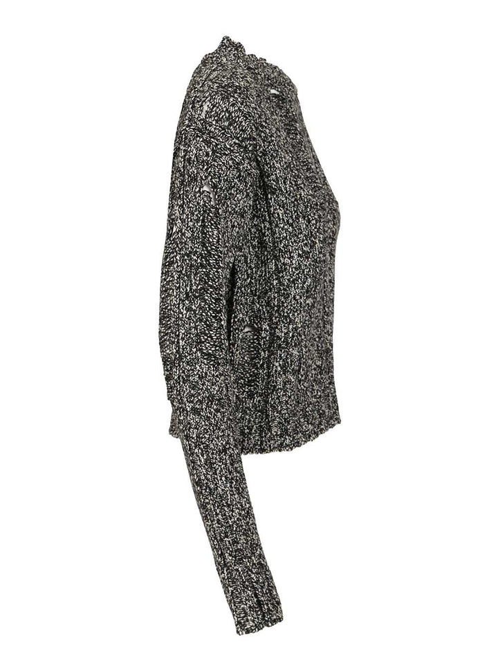 Durazzi Milano Mouliné Sweater Knitwear - Nero | 51add4d39d0ba95d9b7d86353f9d0a0f1751330c