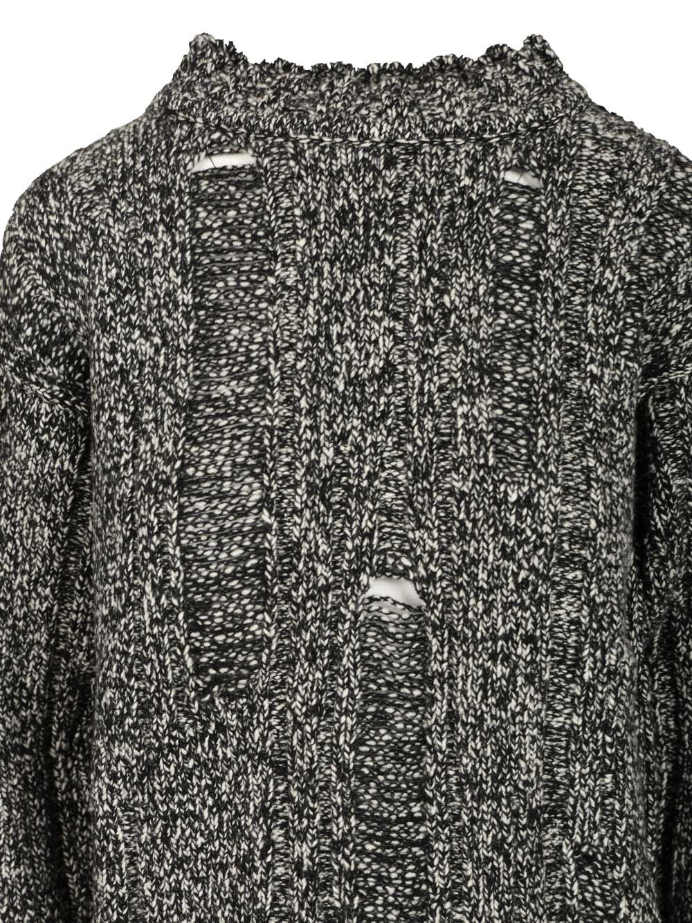 Durazzi Milano Mouliné Sweater Knitwear - Nero | c0d44d622b6337e8397a064e0c18a3f6fbd4f109