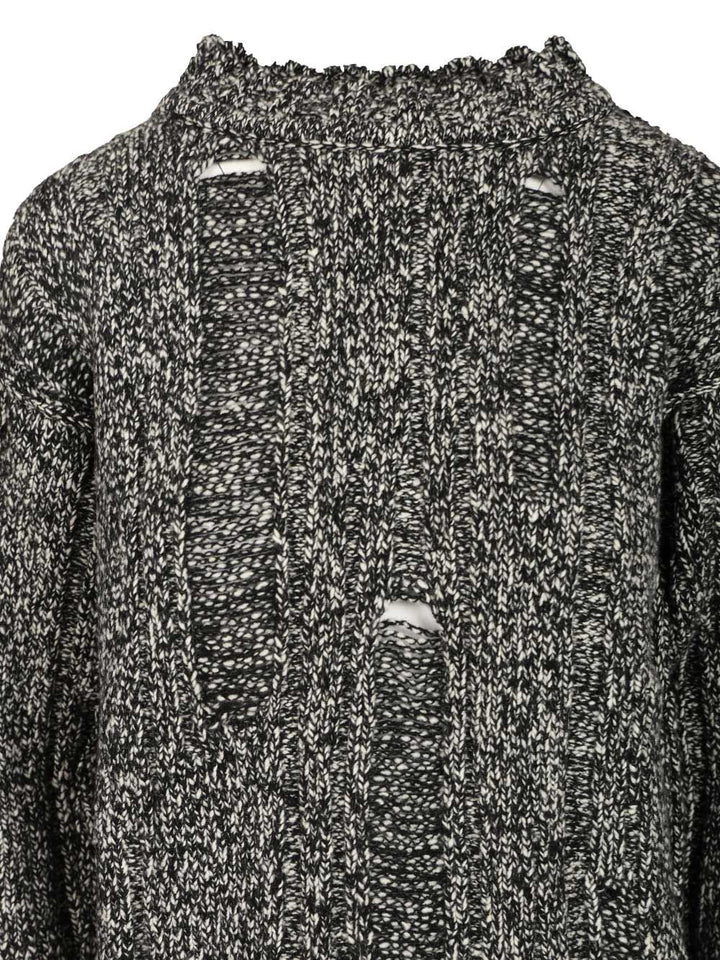 Durazzi Milano Mouliné Sweater Knitwear - Nero | c0d44d622b6337e8397a064e0c18a3f6fbd4f109