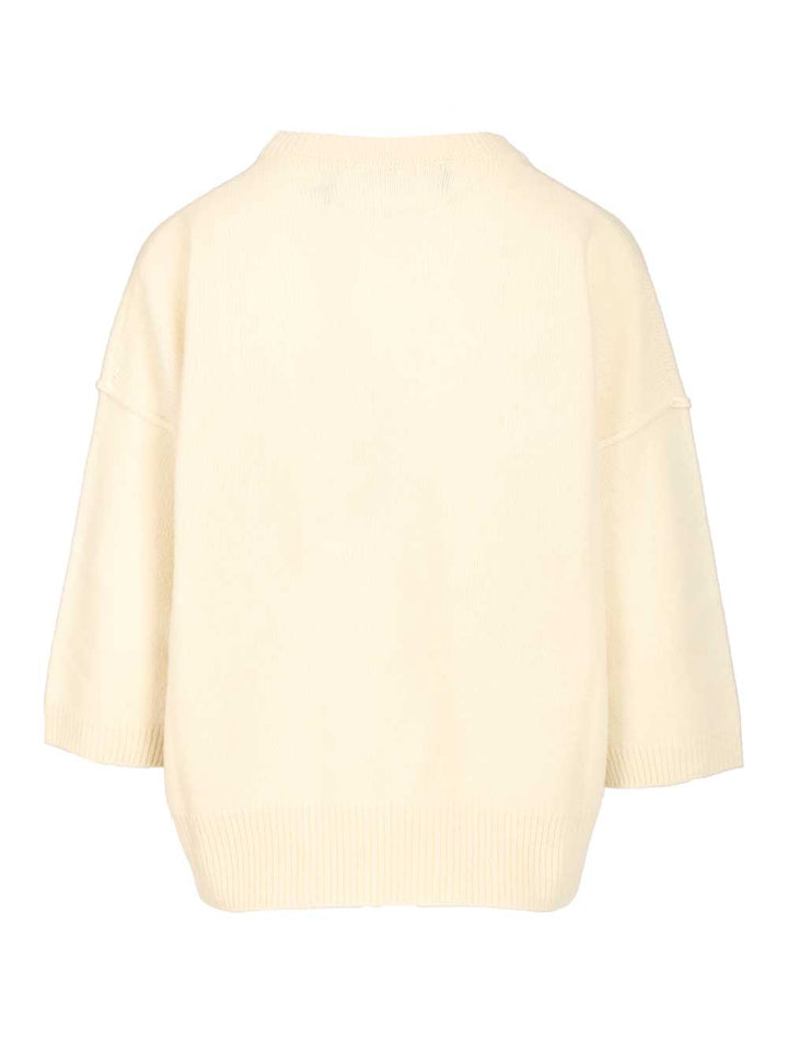 Federica Tosi Wool And Cashmere Sweater Knitwear - Bianco | f6c90e537cab5a4bfef39e412cc44e558982848b