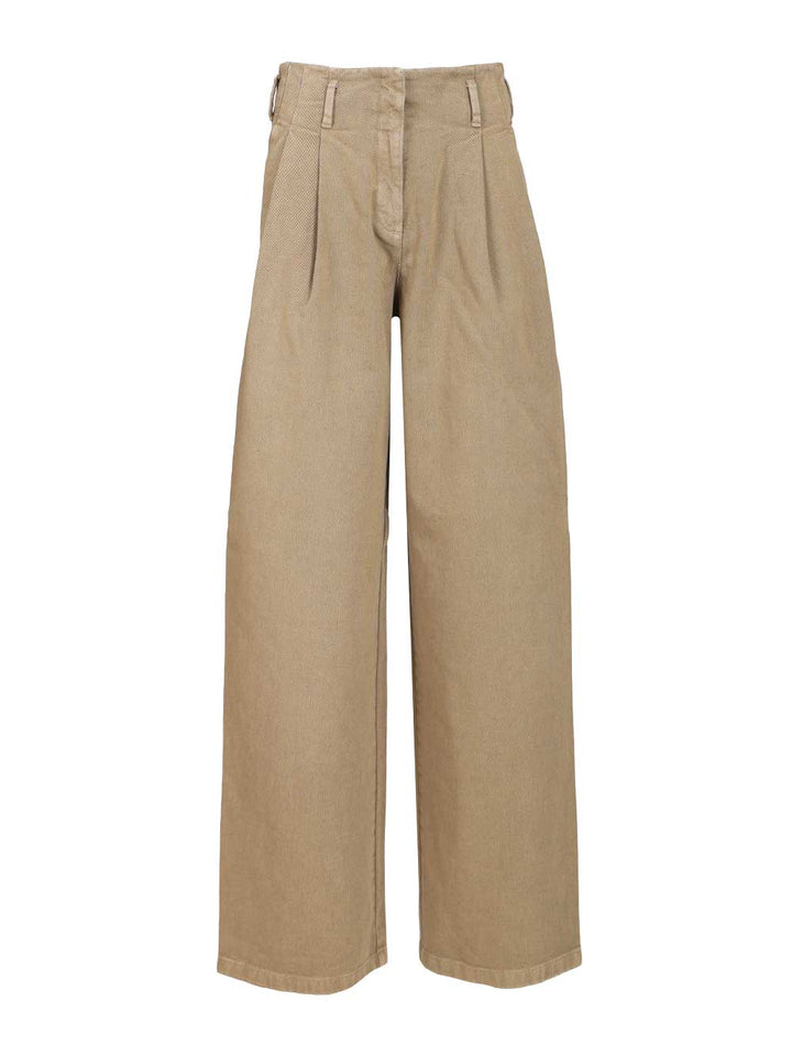 Golden Goose Deluxe Brand Wide Leg Trousers - Verde | 07f61e7624a6bf72263dc3e0cca1a10420626fae