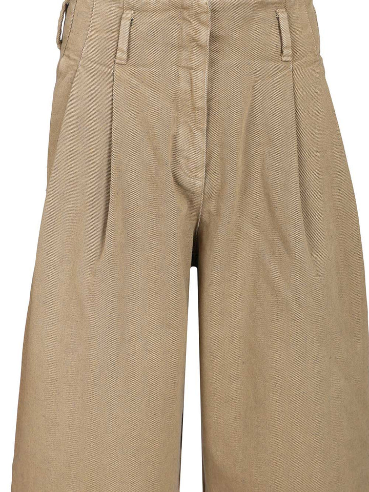 Golden Goose Deluxe Brand Wide Leg Trousers - Verde | 951ed4914700b582cef1d6873c8319f2d96dfdd0