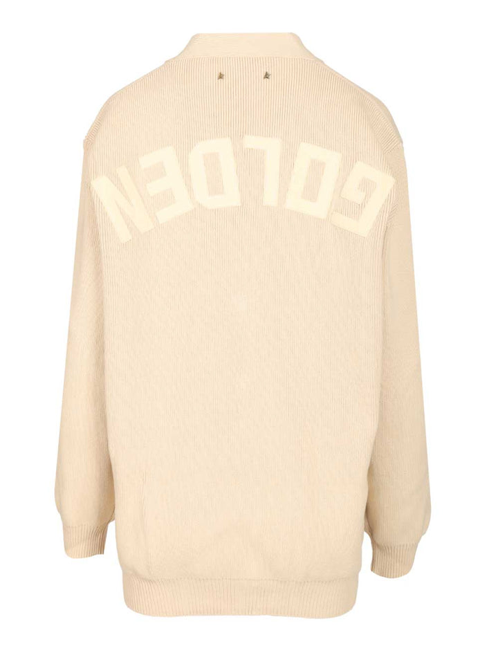 Golden Goose Deluxe Brand Organic Cotton Cardigan Knitwear - Beige | 09e24e66b7336cbb58b3c0bfafb099cc11c509d6