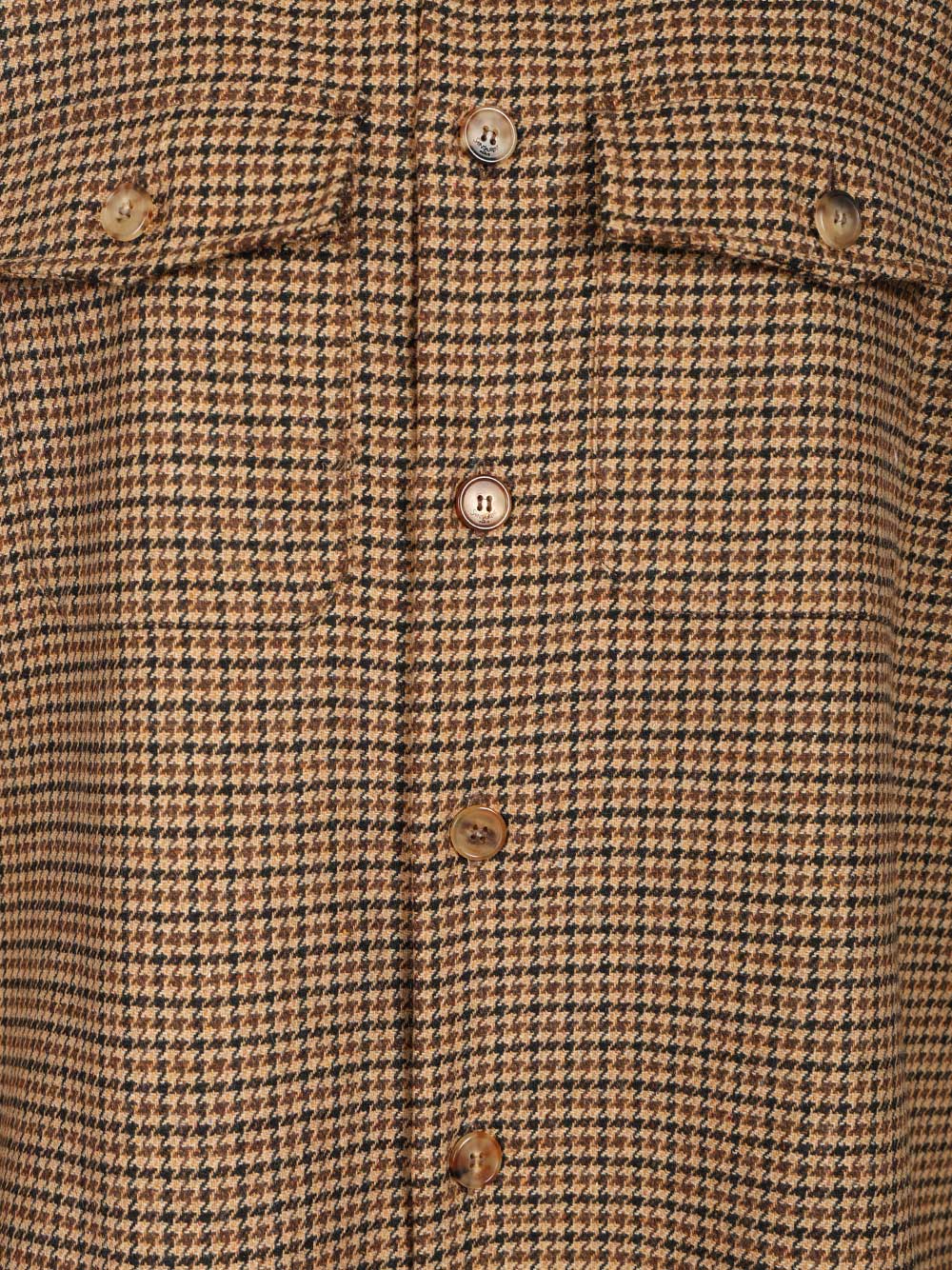 Saint Laurent Houndstooth Overshirt Giacche - Marrone | 31370c2ccd0485b0957254f0496afa309b698d7b