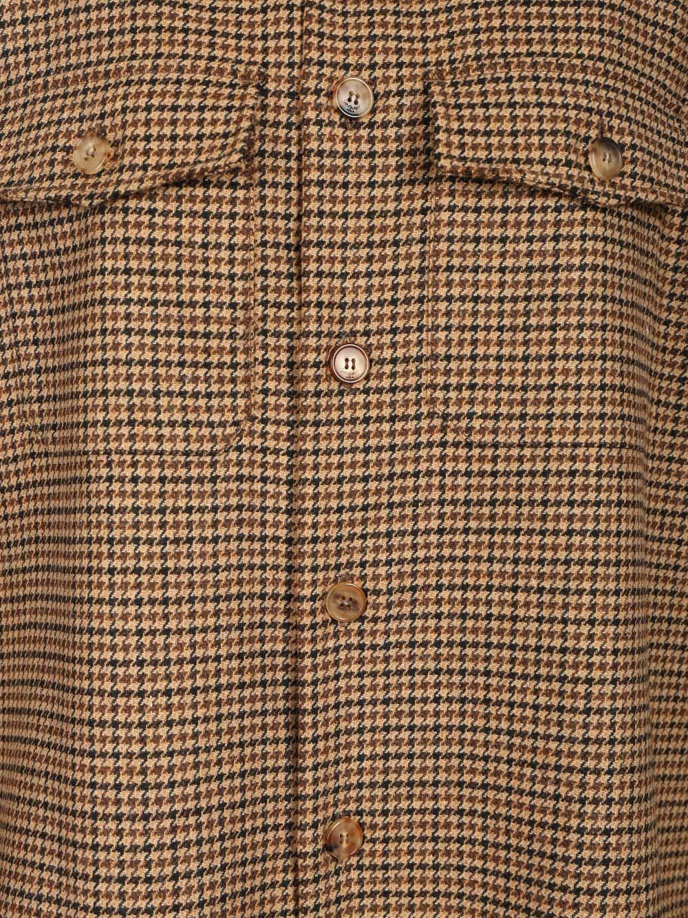 Saint Laurent Houndstooth Overshirt Giacche - Marrone | 44655fc92e4faab888152d1e8a9c57b2a82d39f8