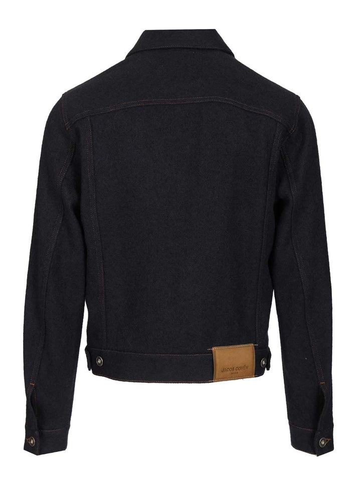 Jacob Cohen Wool Trucker Jacket Giacche - Blu | a4a6bf1b54155ee6c837b73b34f683907afc892f