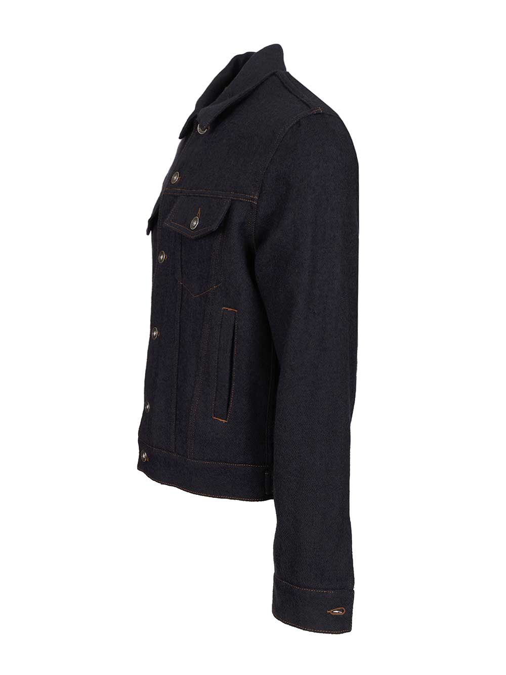 Jacob Cohen Wool Trucker Jacket Giacche - Blu | 69c27509bd8682fb0f8823f2da230015dee826ea