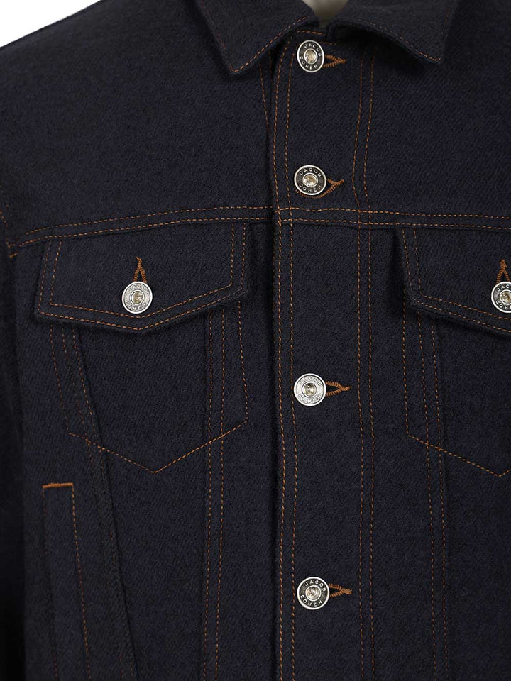 Jacob Cohen Wool Trucker Jacket Giacche - Blu | e246196b0472e8b8fb4818aa552fbca456b09259