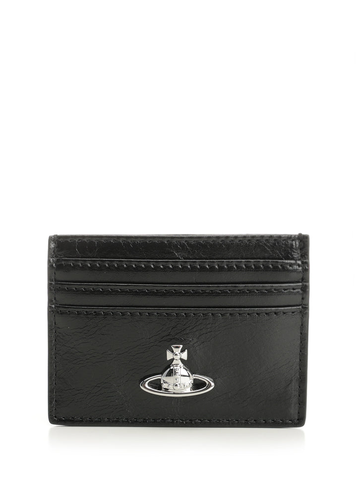 Vivienne Westwood Leather Card Holder Small leather goods - Nero | 113e69563616959d3be12e49ee1326807c9d152d