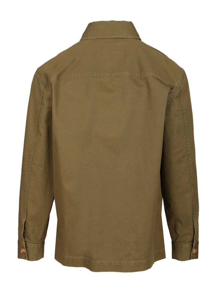 Saint Laurent Cassandre Overshirt Giacche - Verde | aec75a563fef4e24171909dc9da7c141991290ca