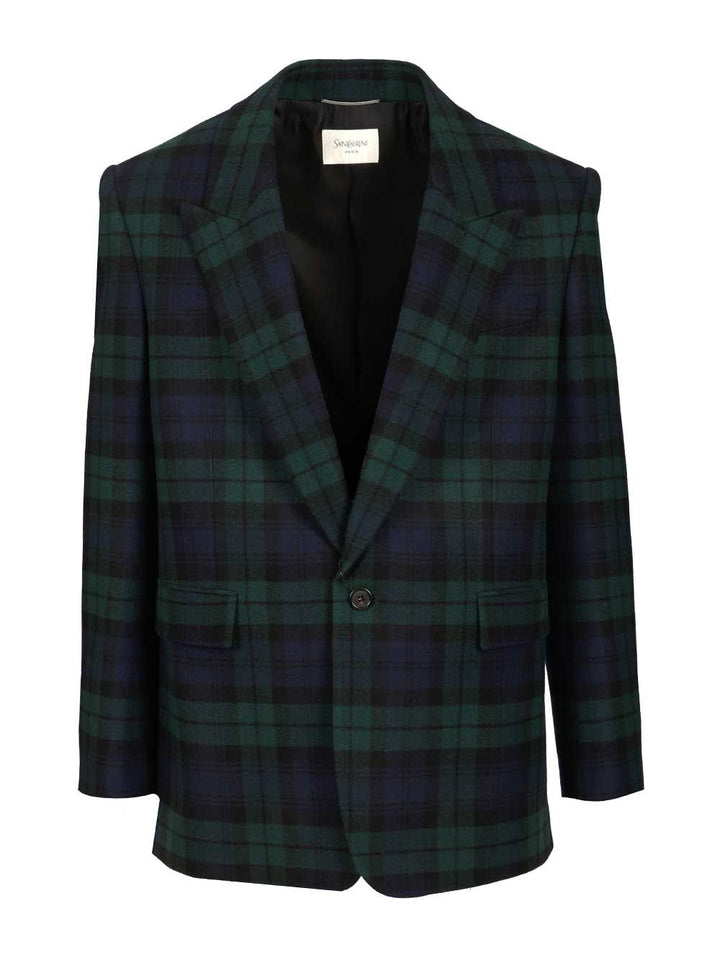 Saint Laurent Tartan Jacket Giacche - Multicolor | 635cd7641745074499fc8a8c6eccf0951d1f2f09