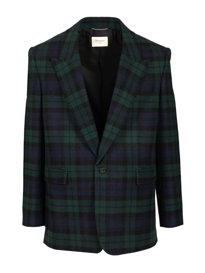 Saint Laurent Tartan Jacket Giacche - Multicolor | bb48f4cc64c976991c3cd54138c3a7a857d26726