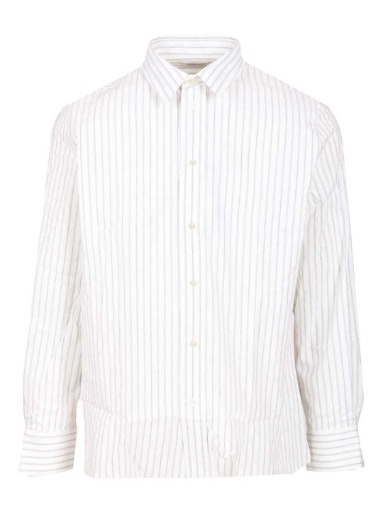 Cassandre Striped Cotton Shirt Shirts Bianco