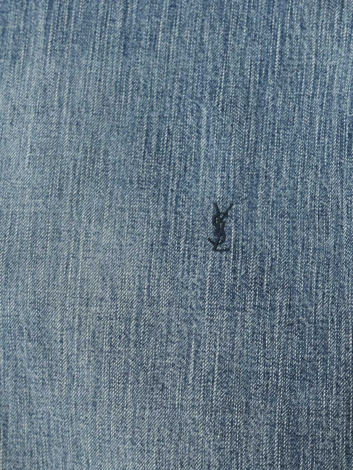 Saint Laurent Cassandre Denim Shirt Shirts - Light blue | c2d466f8efc99caddb8b60f6a5b21e3fb1df789a
