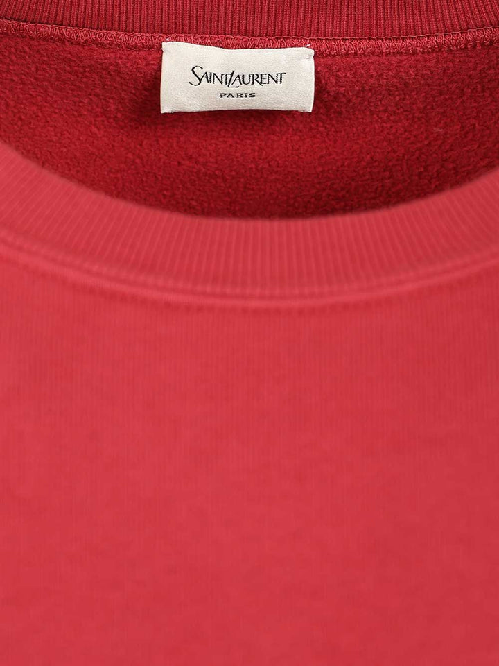 Saint Laurent Cotton Sweatshirt Sweatshirts - Rosso | a6acd35d62ecddc857b27d51e7aaaa5a279e68c8