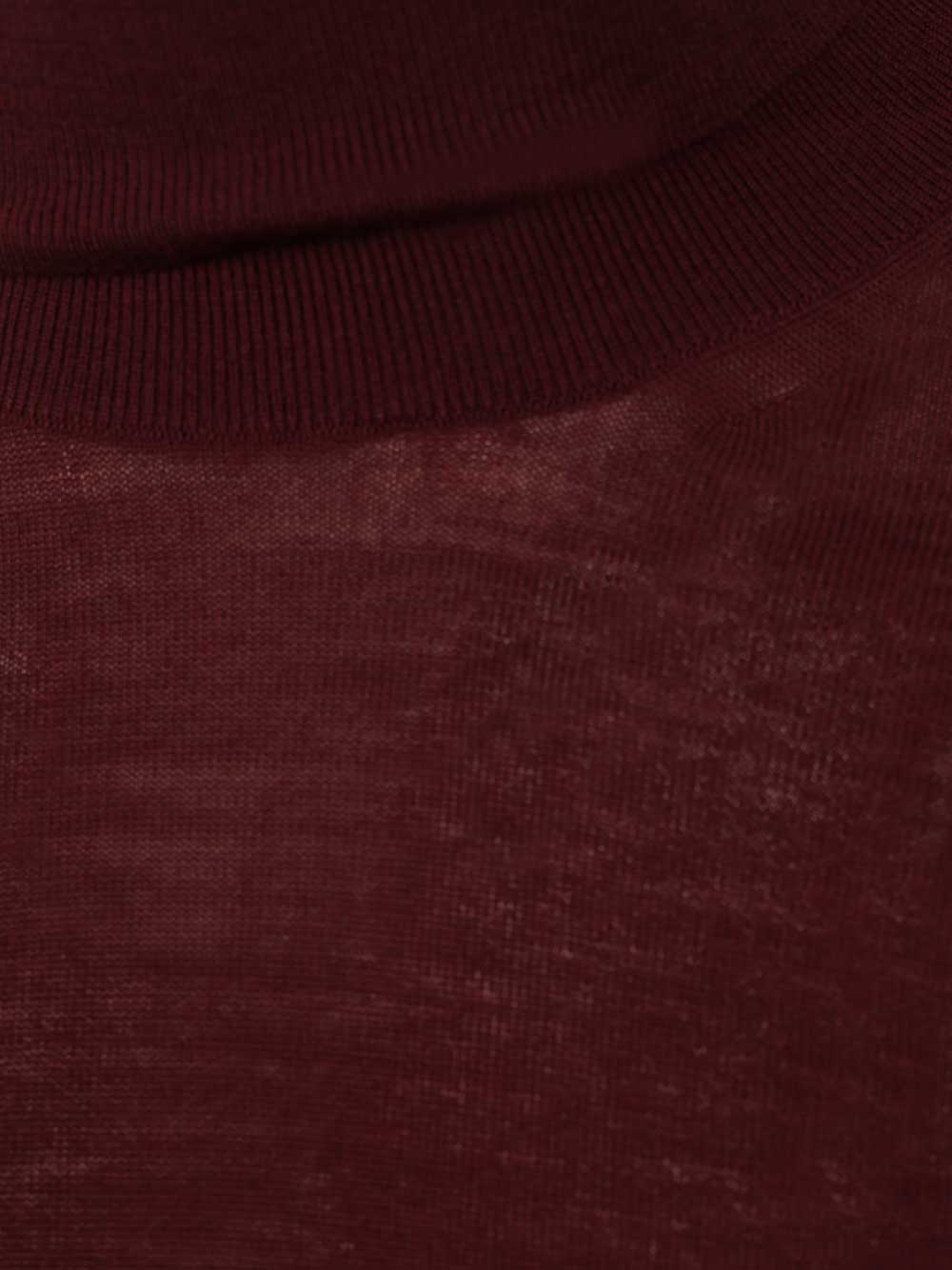 Saint Laurent Wool Turtleneck Knitwear - Bordeaux | dfad194307c87e3e3c04e2d60f2e18476e523449