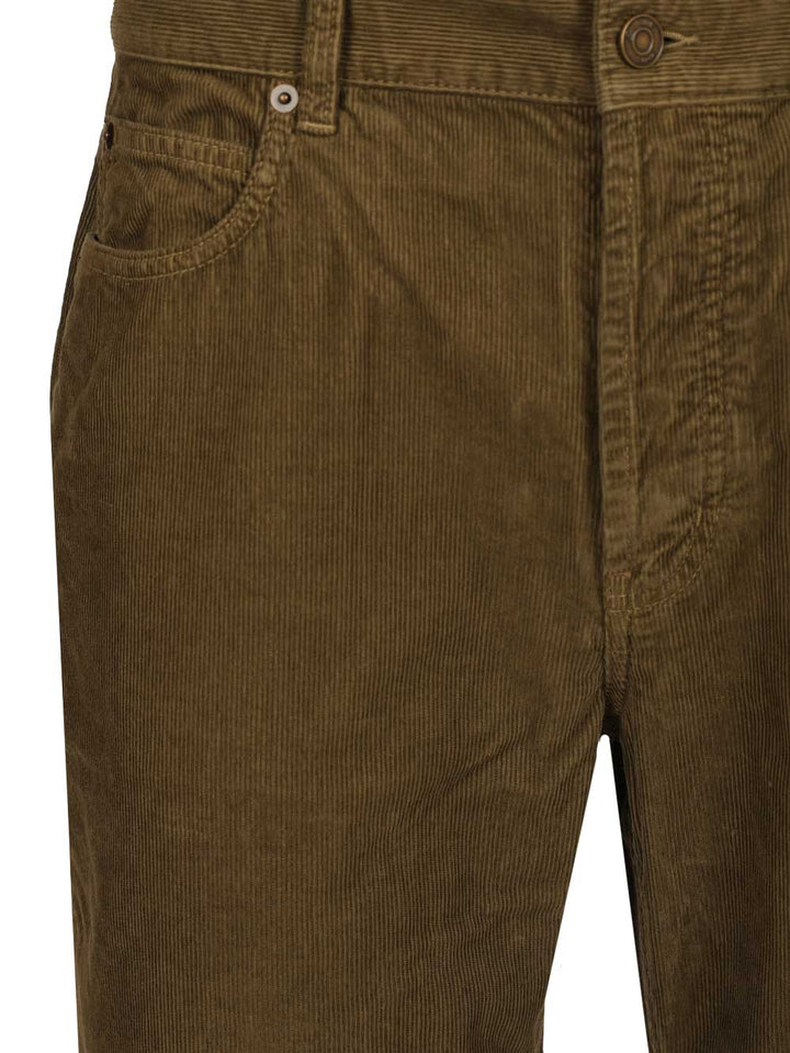 Saint Laurent Corduroy Trousers Jeans - Verde | 24d8a466926e1547602689eab8c268a5d3a9439f