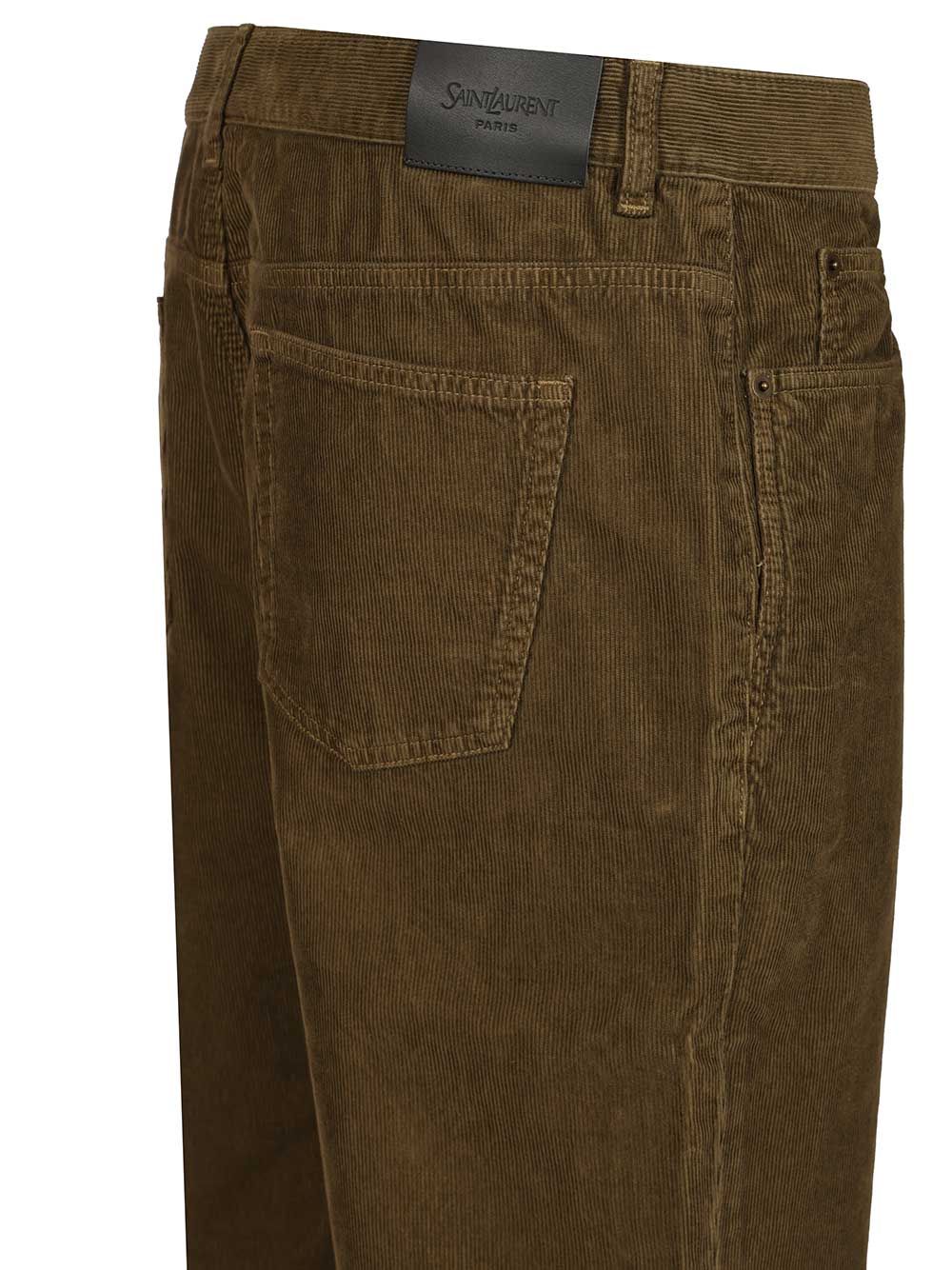 Saint Laurent Corduroy Trousers Jeans - Verde | 39c5c6c48e146401e38c85d83ed07ce1fd8a2aeb